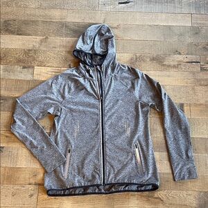 Kappa Heather Gray Hooded Zip Jacket